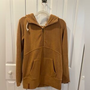 ampersand brown cozy super soft fleece hoodie